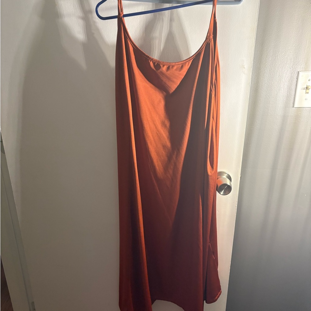 SHEIN Curve Burnt Orange Dress